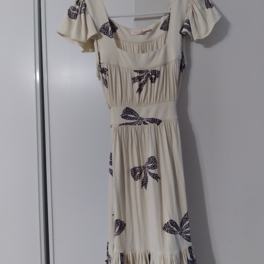 Betsey Johnson vintage ribbon bow dress rare L